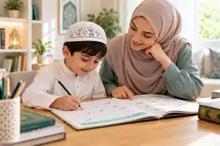 Illustrative guided reading practice for a beginner Quran learner