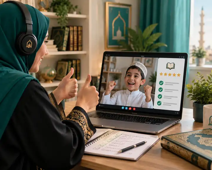 Learner practising after correction during a lesson
