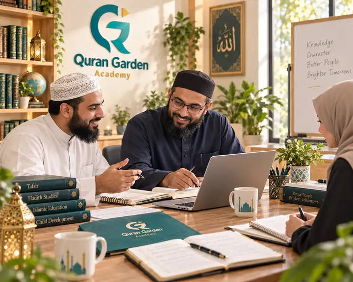 Quran Garden teacher profile and online teaching setting
